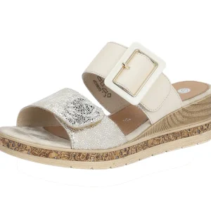 Sandals*REMONTE D3068-60 WHITE/LTGOLD