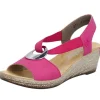 Sandals*RIEKER 624H6-32 FUCHSIA