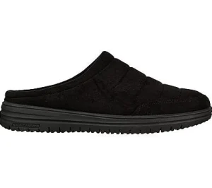 Slippers*SKECHERS (M) RELAXED FIT: MURETTE-GARVANVA BLACK